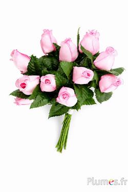 Stoffblumenstrauß - 10-12 Blumen, Höhe 11 cm - rosa